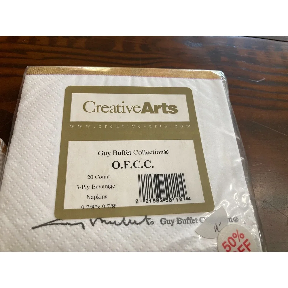 Lot of 3 Guy Buffet Collection Napkins Golf John Ball OFCC - New in Package